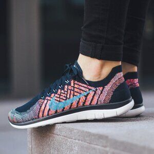 Nike Free 4.0 Flyknit Sneakers - 'Dark Obsidian Vivid Purple'